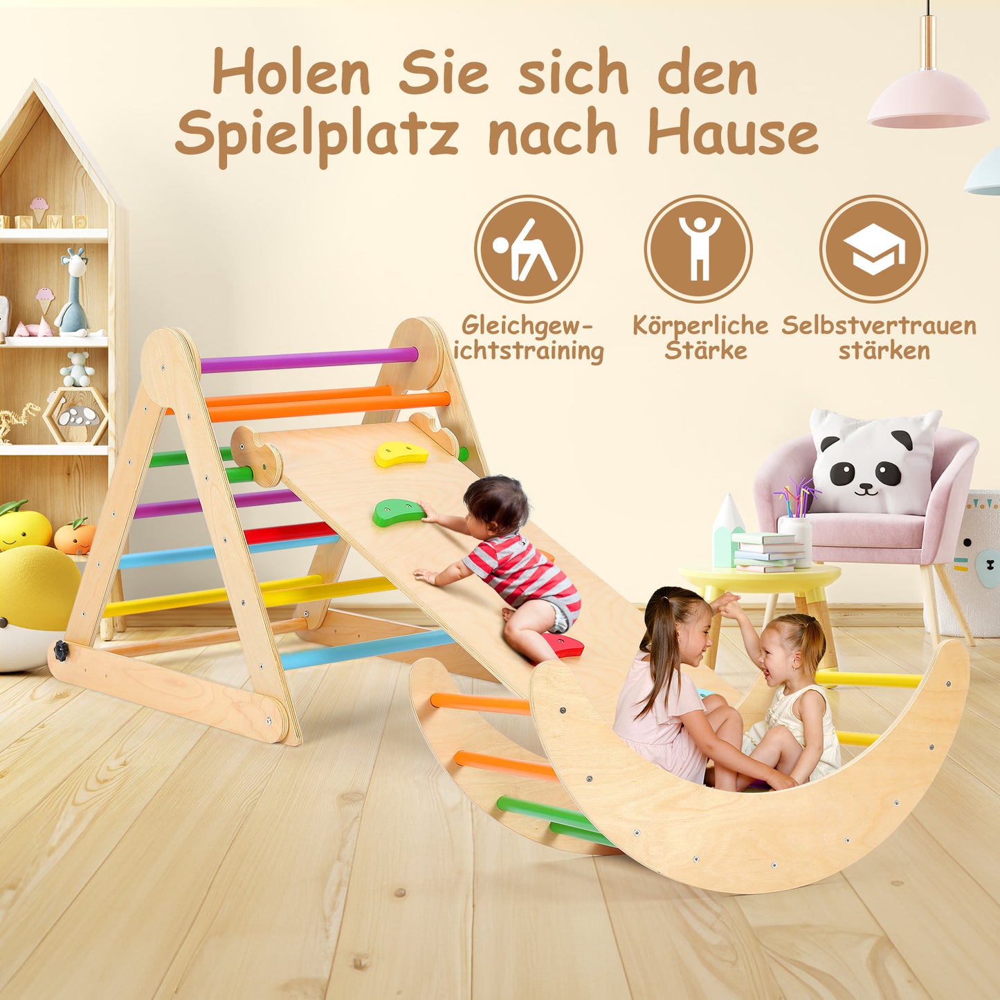 YOLEO Indoor Climbing Frame Colourful Style
