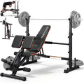 YOLEO Olympic Weight Bench,Adjustable Bench Press Rack for Fullbody Workout