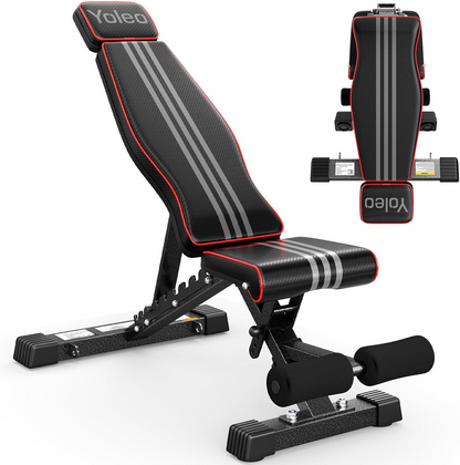 YOLEO Adjustable Weight Bench, ASTM-Certified 827LBS