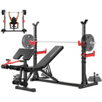 YOLEO Olympic Weight Bench Set, Heavy Duty Bench Press Rack for Home Gym