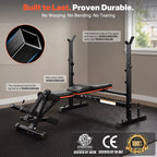 YOLEO Olympic Weight Bench,Adjustable Bench Press Rack for Fullbody Workout
