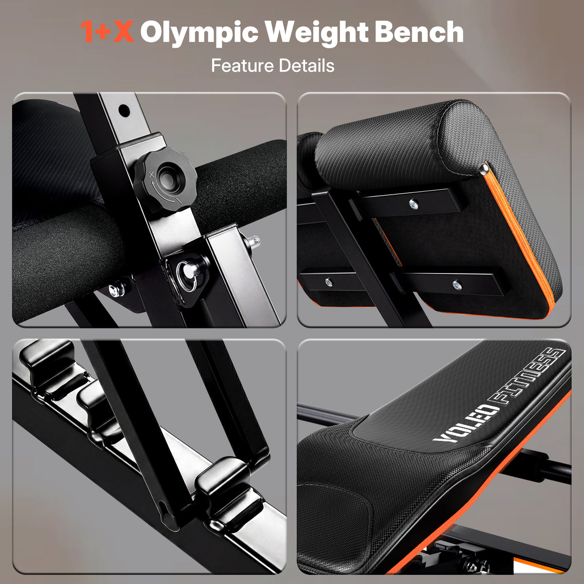 YOLEO Olympic Weight Bench,Adjustable Bench Press Rack for Fullbody Workout