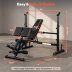 YOLEO Olympic Weight Bench,Adjustable Bench Press Rack for Fullbody Workout