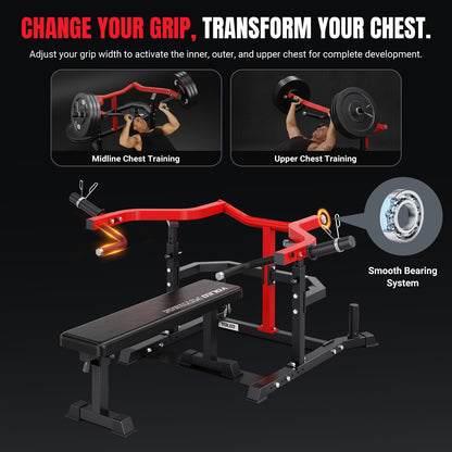 YOLEO Chest Press Machine 1100LBS Bench Press Machin