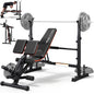 YOLEO Olympic Weight Bench, Adjustable Bench Press Rack, Foldable 1870LB