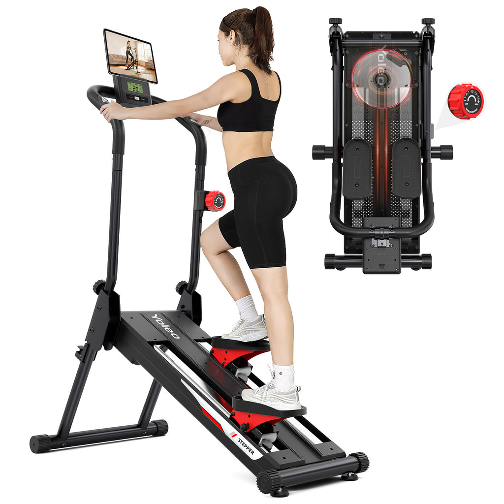 YOLEO Adjustable Resistance Stair Stepper, 3-Mode Folding Stairmaster,660LB