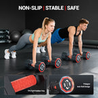 Yoleo Adjustable Dumbbell Set, Weights Dumbbells Set at Home Workout Equipment, 4 in 1 Each Premium Tai Chi-Style Rotary Mounting Adjustable 10/15/20/25 lb dumbbells, with TPU Soft Rubber Handle Suitable Men/Women Updated 2.0💫