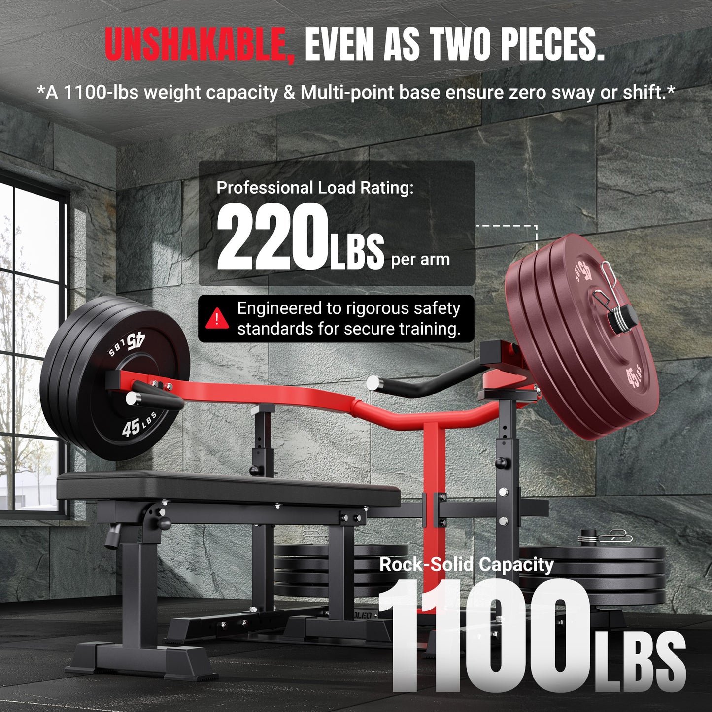 YOLEO Chest Press Machine 1100LBS Bench Press Machin