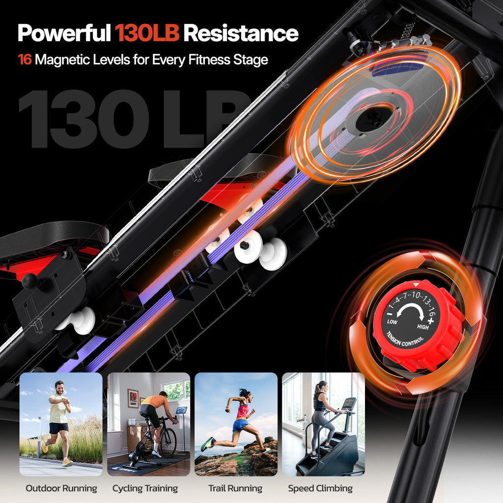 YOLEO Adjustable Resistance Stair Stepper, 3-Mode Folding Stairmaster,660LB