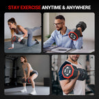 Yoleo Adjustable Dumbbell Set, Weights Dumbbells Set at Home Workout Equipment, 4 in 1 Each Premium Tai Chi-Style Rotary Mounting Adjustable 10/15/20/25 lb dumbbells, with TPU Soft Rubber Handle Suitable Men/Women Updated 2.0💫