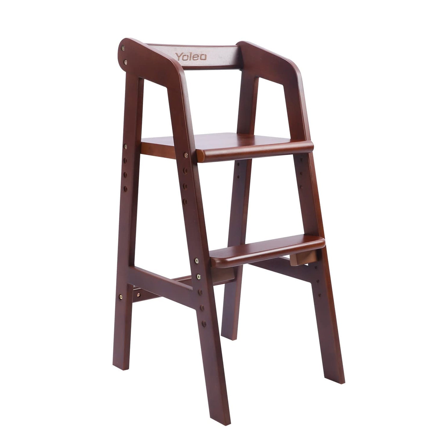 YOLEO Sturdy Durable High Chair Wooden with Steps Grows
