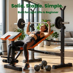 YOLEO Olympic Weight Bench Set, Heavy Duty Bench Press Rack for Home Gym
