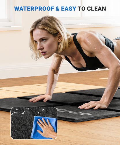 YOLEO Treadmill Mat Walking Pad Mat for Carpet, 63"x30" Foldable Exercise Equipment Mats - 1/4" Thick Non-Slip, Shock Absorbing, Hardwood Floor Protection for Exercise Bike/Weight Bench/Treadmill/Yoga