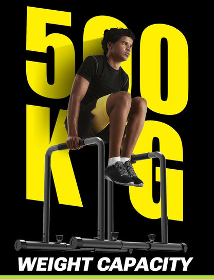 YOLEO Adjustable Dip Bar- 1100lbs Dip Station Portable Functional Fitness Bar
