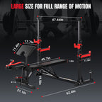 YOLEO Olympic Weight Bench Set, Heavy Duty Bench Press Rack for Home Gym