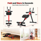 Yoleo 2 in 1 Ab & Rowing Machines for Home, Foldable Ab Workout Equipment, Ab Trainer Machine for Stomach Workout, Ab Crunch Machine with Foam Support,7-Length Adjustable Ab Machine for Home Exercise