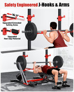 YOLEO Smith Machine & Squat Rack Combo, Multi-Function Power Cage