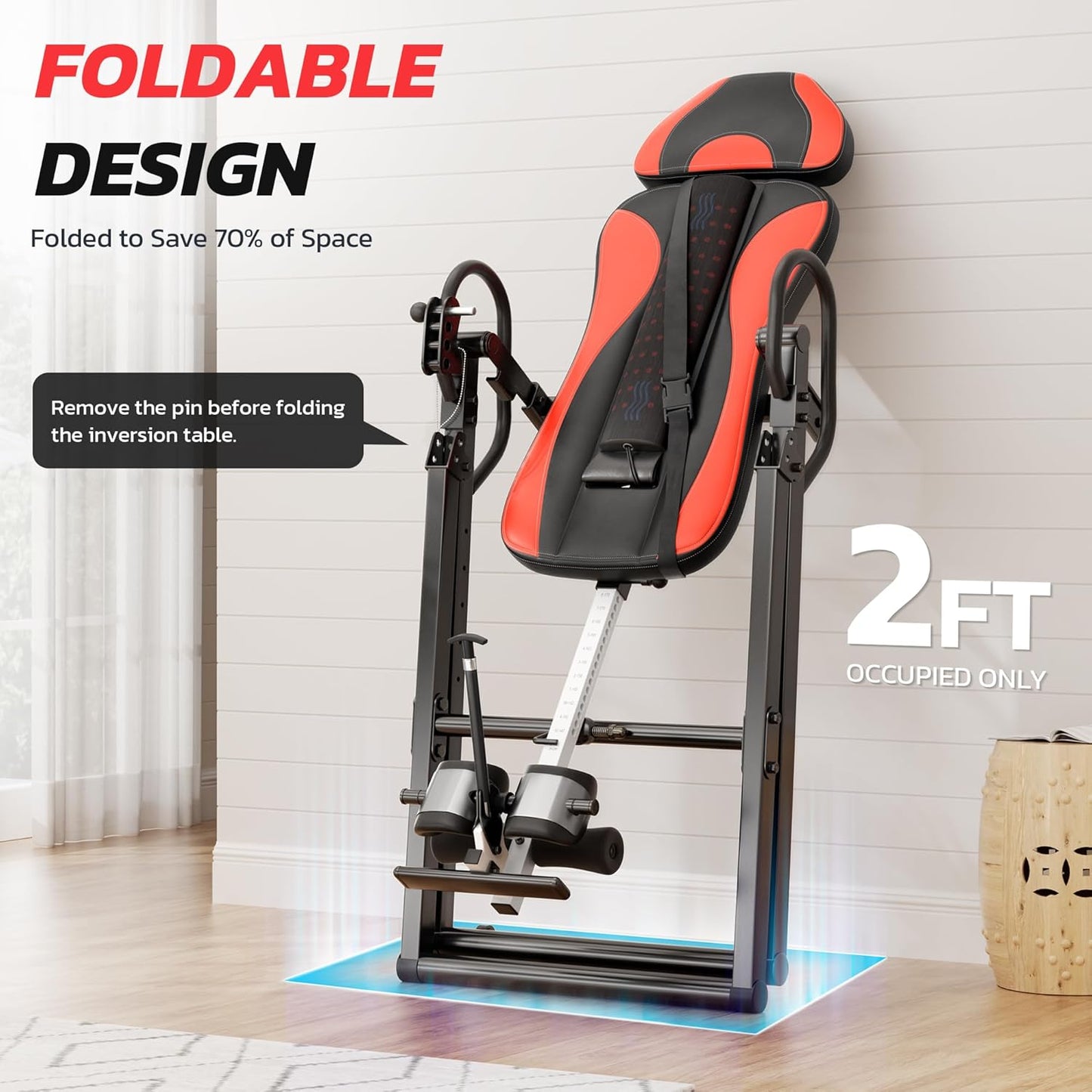 YOLEO Inversion Table Training Equipment Massage & Heat Inversion Table
