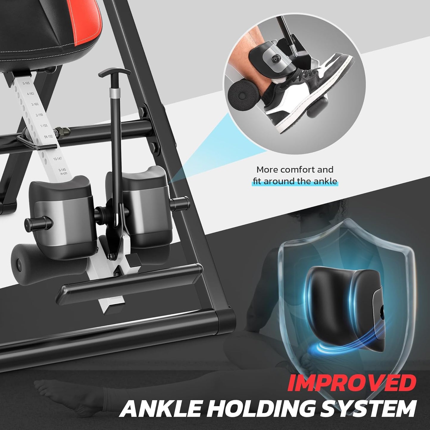 YOLEO Inversion Table Training Equipment Massage & Heat Inversion Table