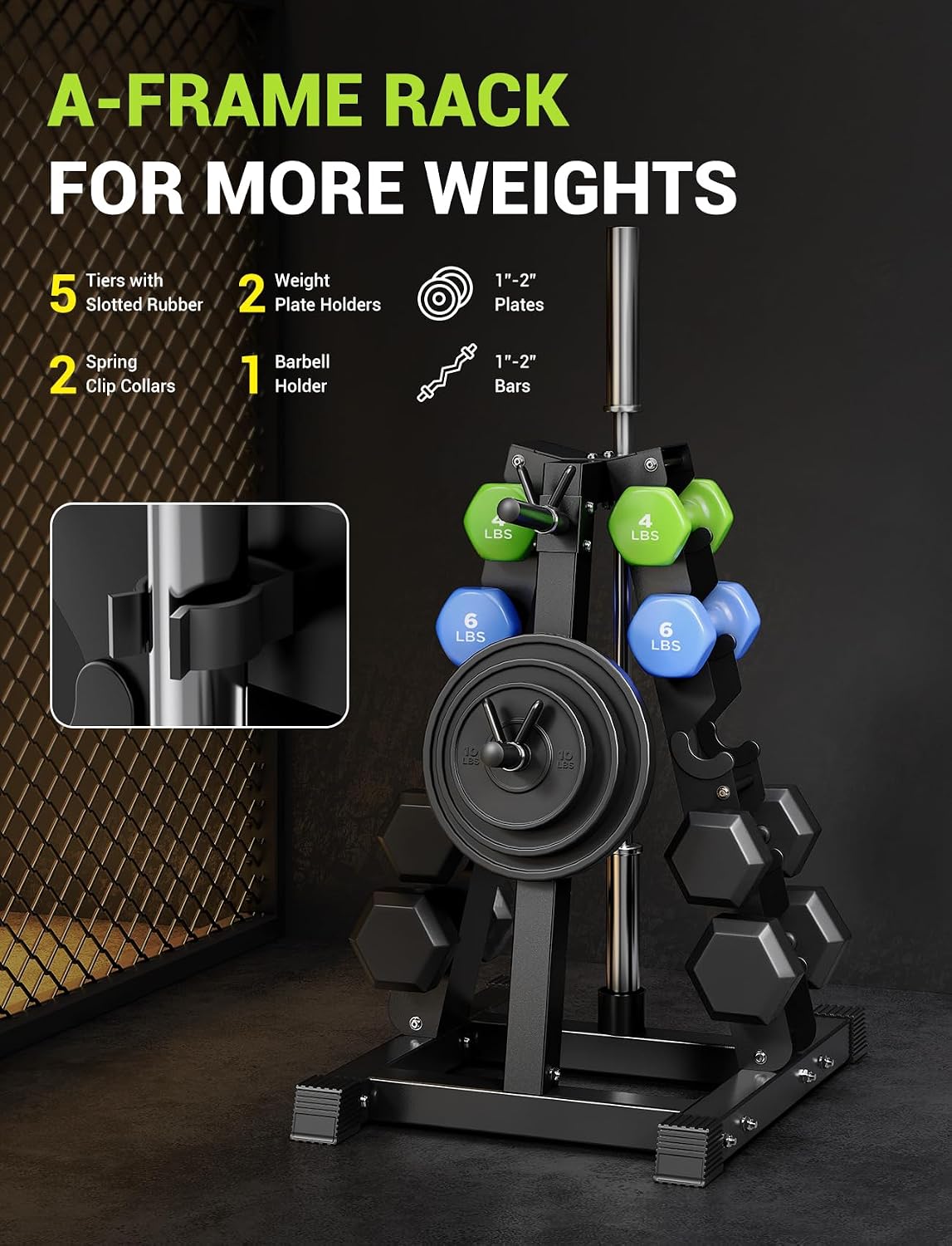 YOLEO Adjustable 3-Tier Dumbbell Rack Stand Only