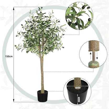 YOLEO Artificial Bamboo Tree 5FT Tall Faux Silk Plant