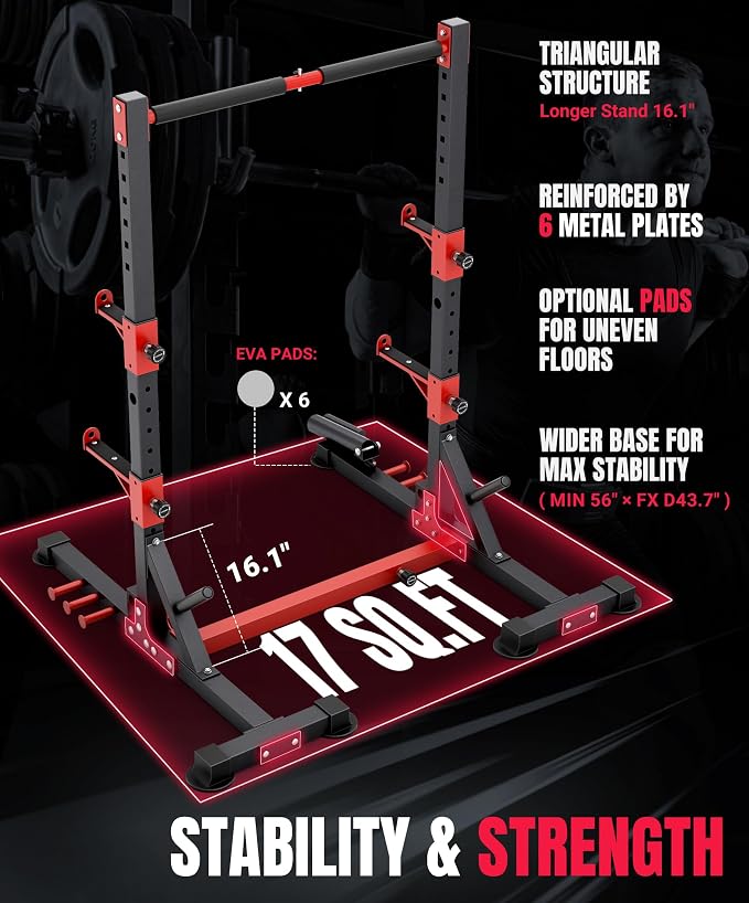 YOLEO Smith Machine & Squat Rack Combo, Multi-Function Power Cage