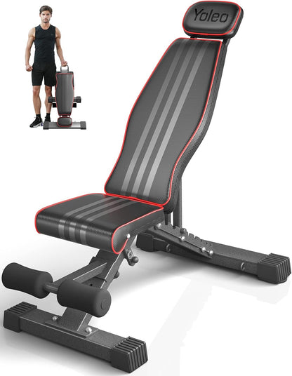 Yoleo Adjustable Weight Bench 660LB Foldable Workout Bench