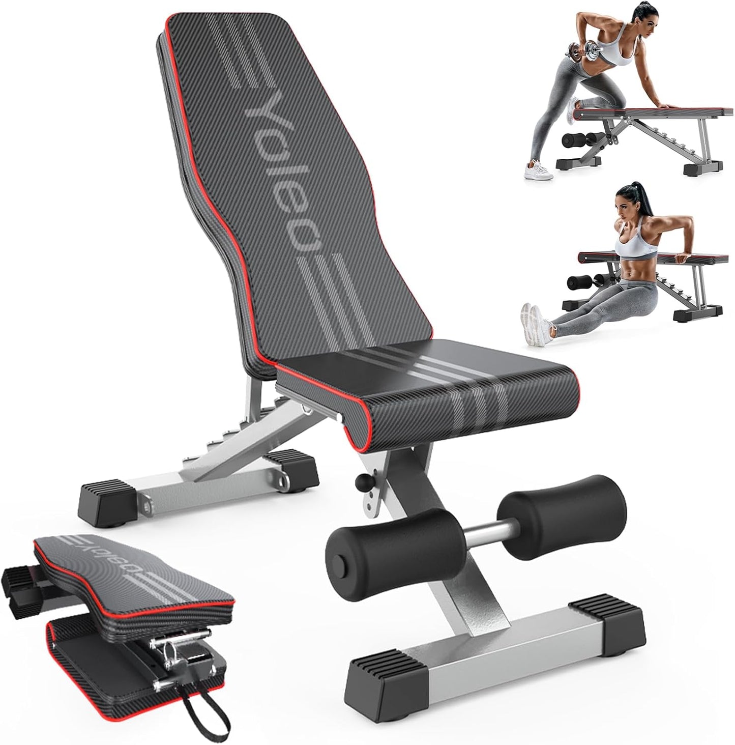 Yoleo Folding and Weight Bench for Full Body Workout