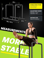 YOLEO Adjustable Dip Bar- 1100lbs Dip Station Portable Functional Fitness Bar