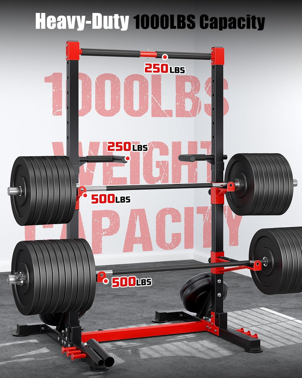 YOLEO Smith Machine & Squat Rack Combo, Multi-Function Power Cage