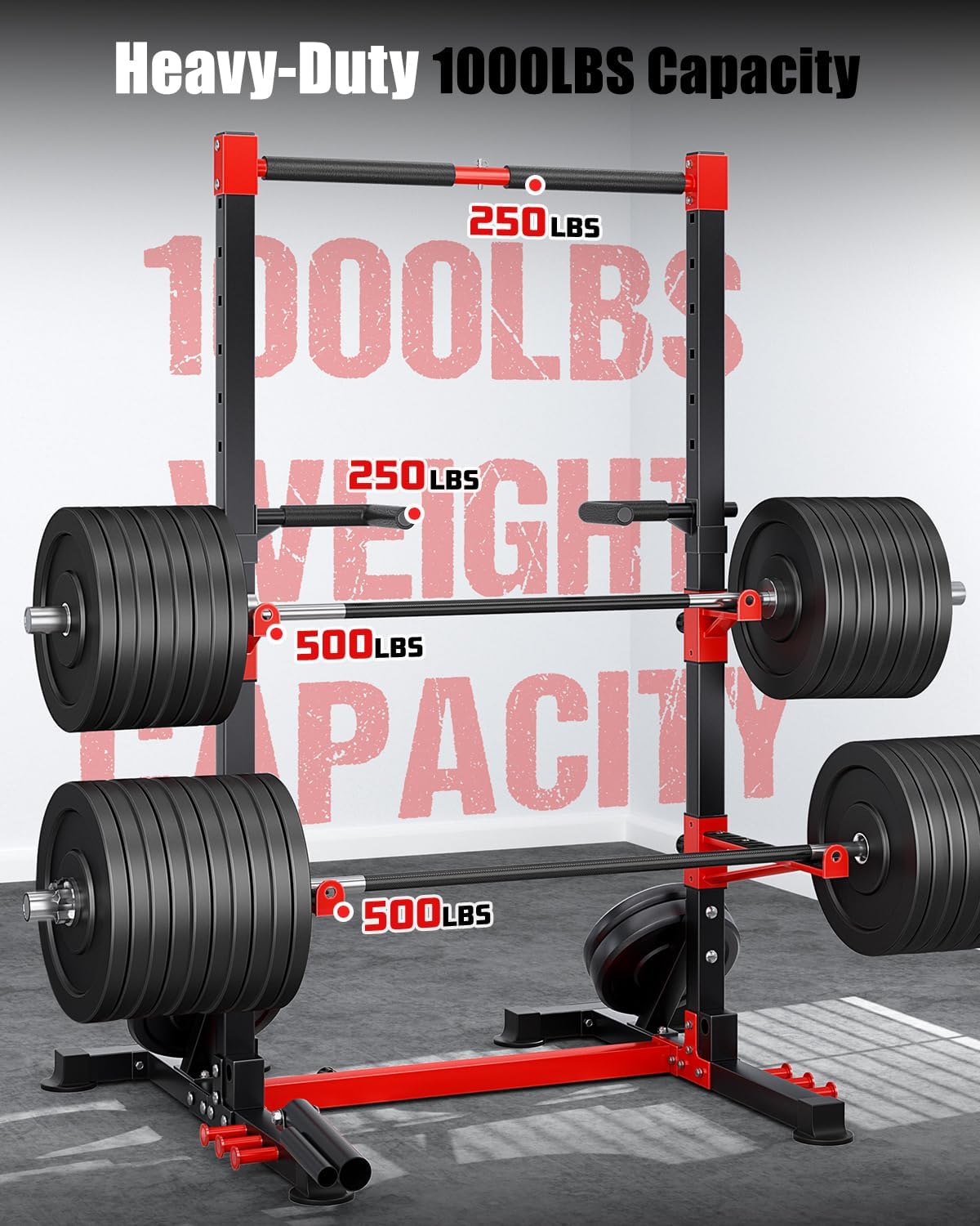 YOLEO Smith Machine & Squat Rack Combo, Multi-Function Power Cage