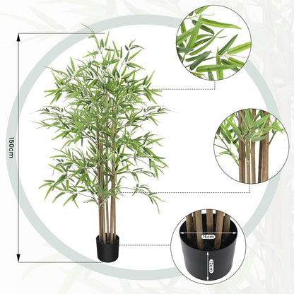 YOLEO Artificial Bamboo Tree 5FT Tall Faux Silk Plant