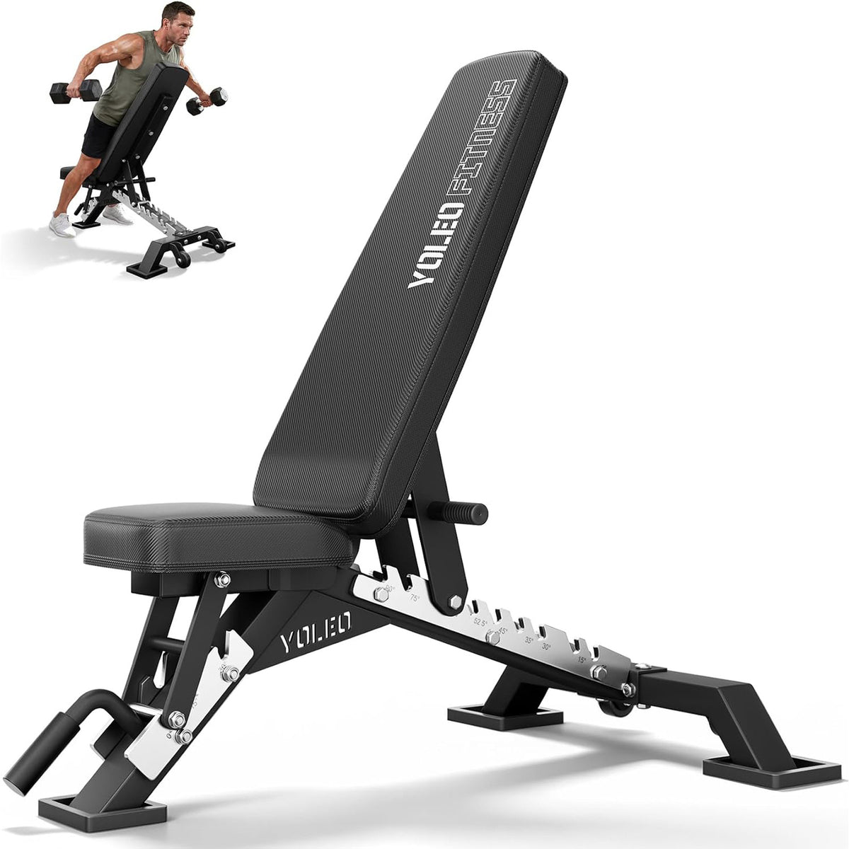 YOLEO Commercial Weight Bench, 2315LB ASTM Certified