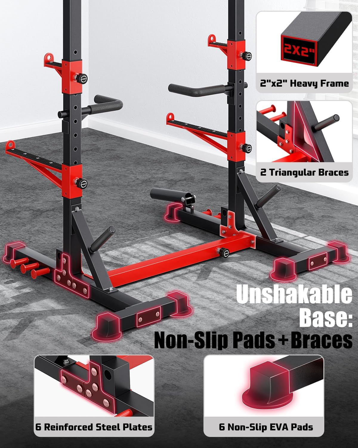 YOLEO Smith Machine & Squat Rack Combo, Multi-Function Power Cage