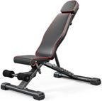 YOLEO Adjustable Weight Bench with Bench Press Stand, Foldable Workout Bench with Extended Head/Elbow Pad(for Users up to 7')