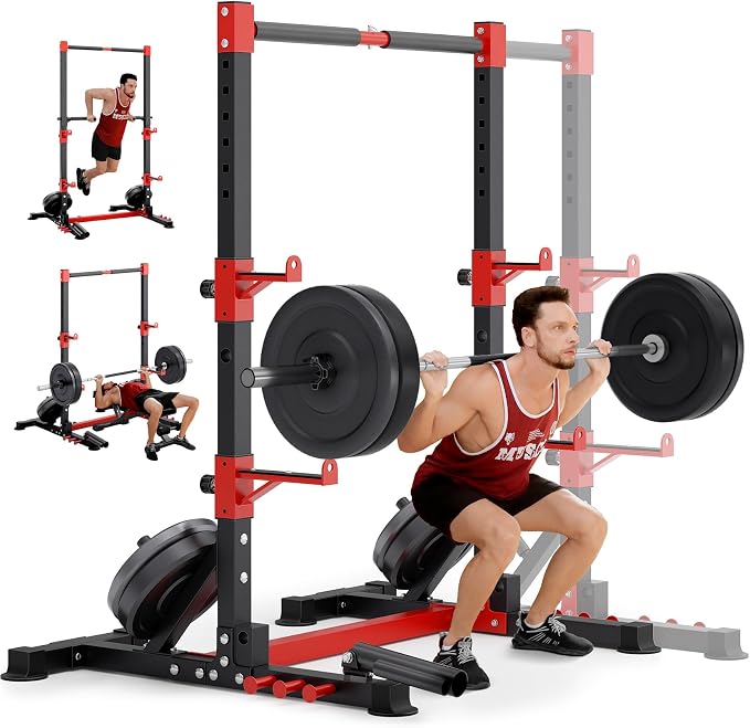 YOLEO Smith Machine & Squat Rack Combo, Multi-Function Power Cage💫