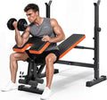 YOLEO 6 in 1 Adjustable & Foldable Weight Bench Set for Bench Press