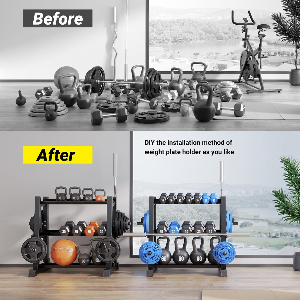 OLEO Adjustable 3-Tier Dumbbell Rack Stand Only