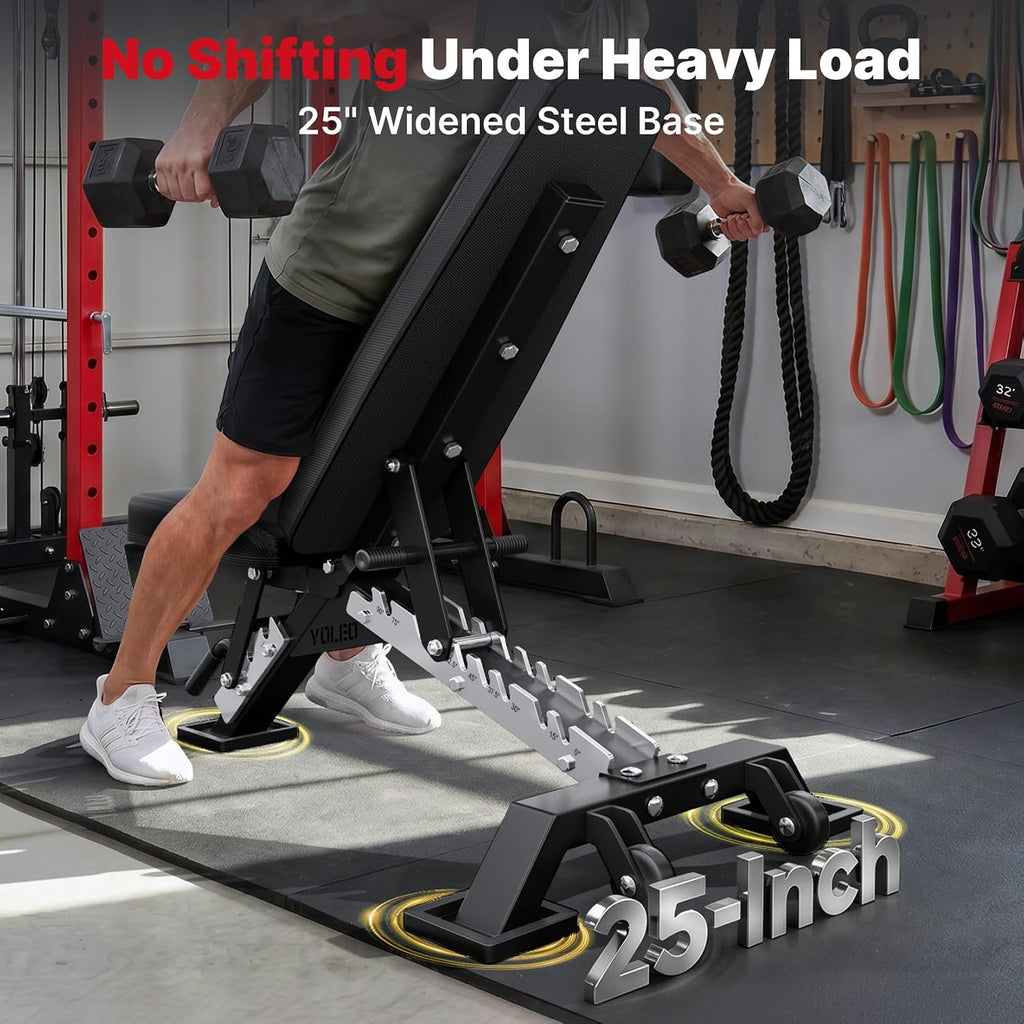 YOLEO Commercial Weight Bench, 2315LB ASTM Certified