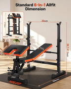 YOLEO Olympic Weight Bench Set, Heavy Duty Bench Press Rack for Home Gym