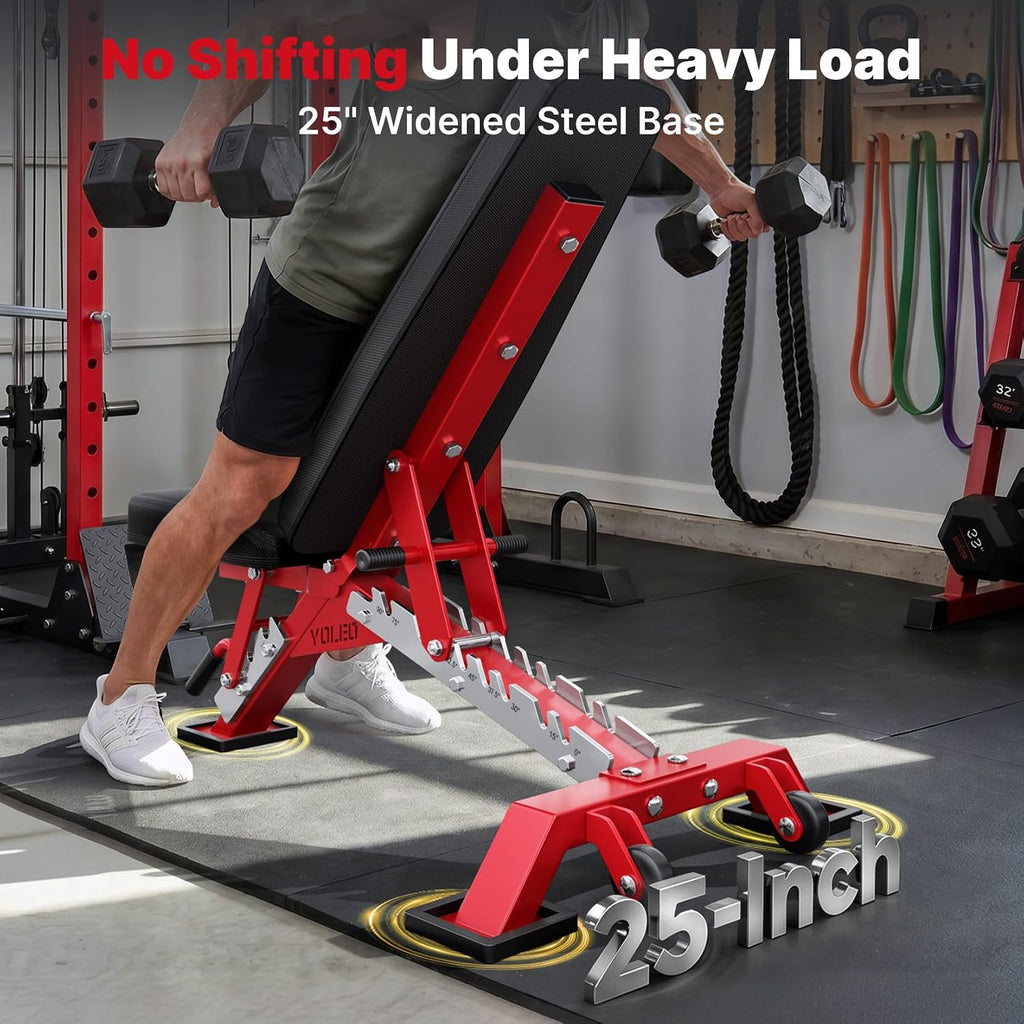 YOLEO Commercial Weight Bench, 2315LB ASTM Certified
