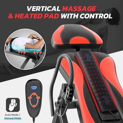 YOLEO Inversion Table Training Equipment Massage & Heat Inversion Table