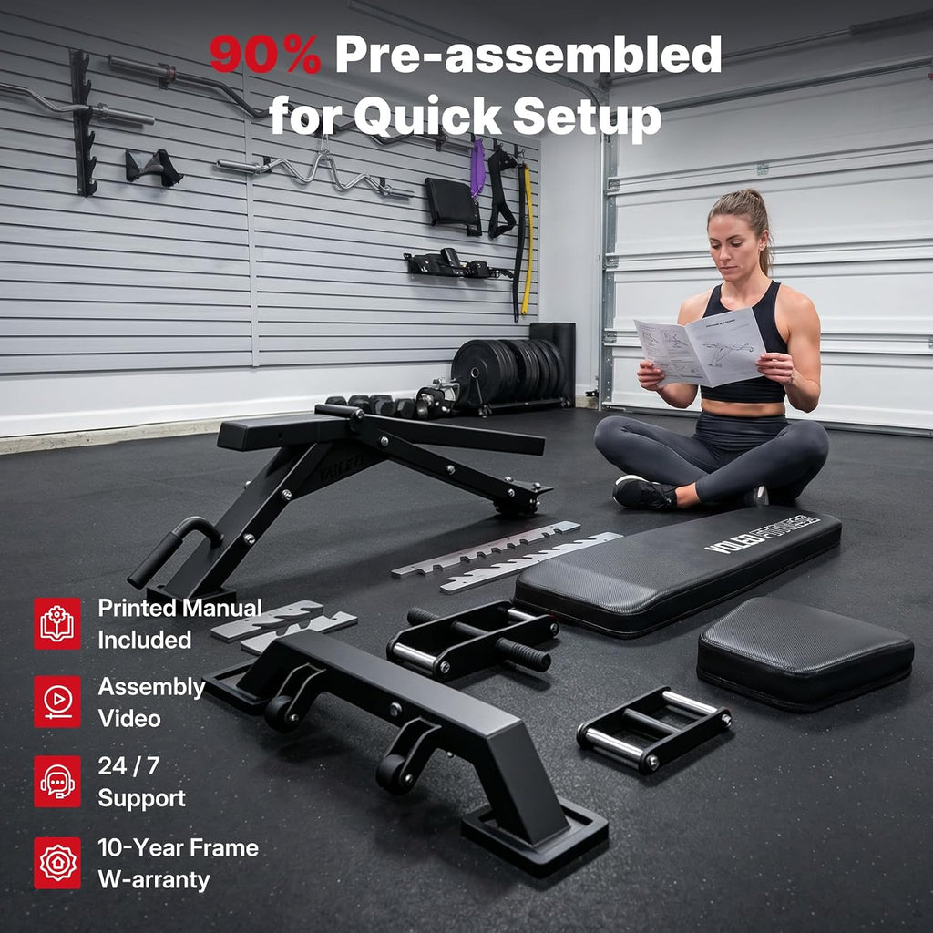 YOLEO Commercial Weight Bench, 2315LB ASTM Certified