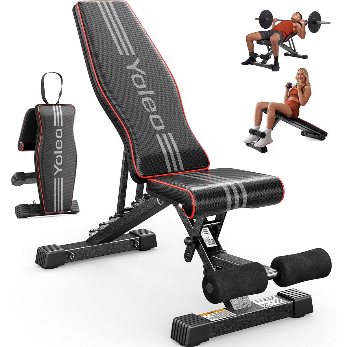 YOLEO Adjustable Weight Bench, ASTM-Certified 827LBS – Yoleo