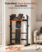 YOLEO 6 in 1 Adjustable & Foldable Weight Bench Set for Bench Press