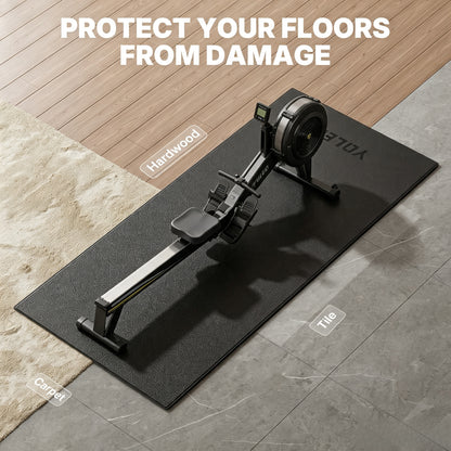 YOLEO Bike & Treadmill Mat, 78"x35" Non-Slip Exercise Bike Trainer Pad, Heavy Duty Floor & Carpet Protector Mat for Indoor Stationary Spin Bike, Rowing Machine, Elliptical & Gym Equipment