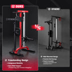 YOLEO 2-in-1 Adjustable Rowing Cable Machine & LAT Pulldown Station for Home Gym, Foldable Space Saver with 6 Attachments, Supports 450 Lbs Weight Plates