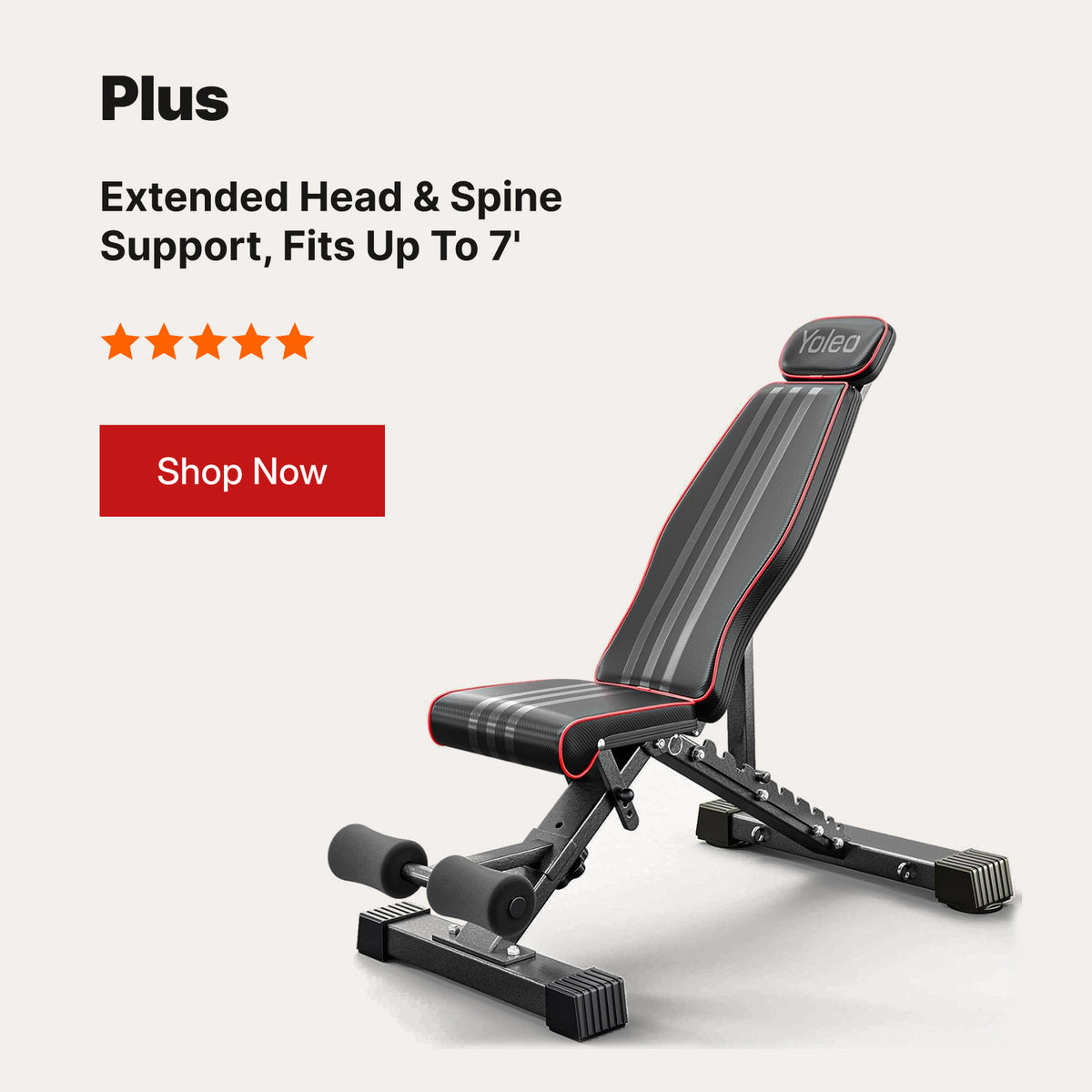 YOLEO Adjustable Weight Bench, ASTM-Certified 827LBS💫