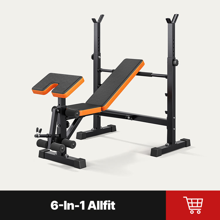 YOLEO Olympic Weight Bench Set, Heavy Duty Bench Press Rack for Home Gym