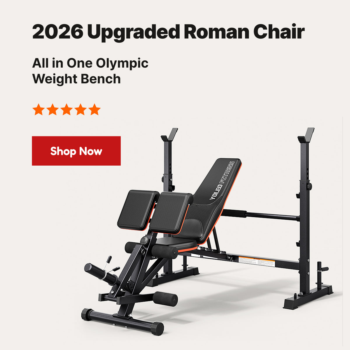 YOLEO Olympic Weight Bench,Adjustable Bench Press Rack for Fullbody Workout